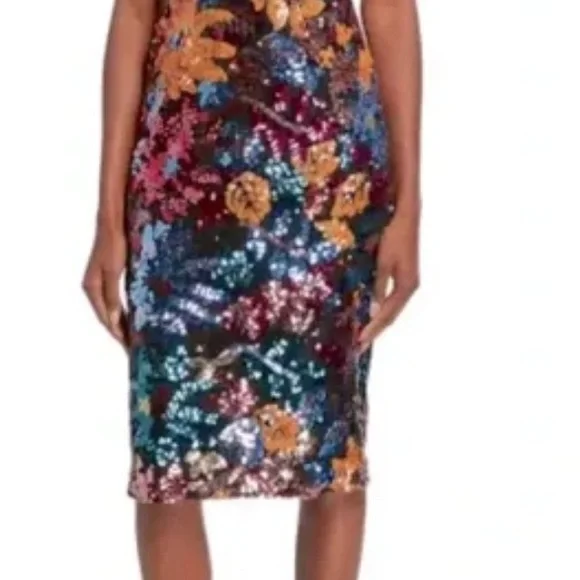 Dress the Population Multicolor Sequin Midi Dress - Picture 4 of 5